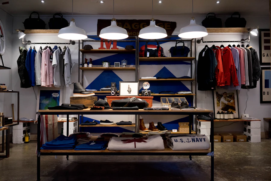 Modern retail store interior with polished floors
